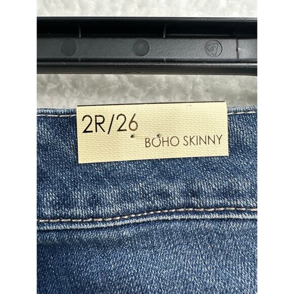 Vintage America Boho Floral-Print Skinny Ankle Misty Fields 2/26 Regular - Picture 3 of 10